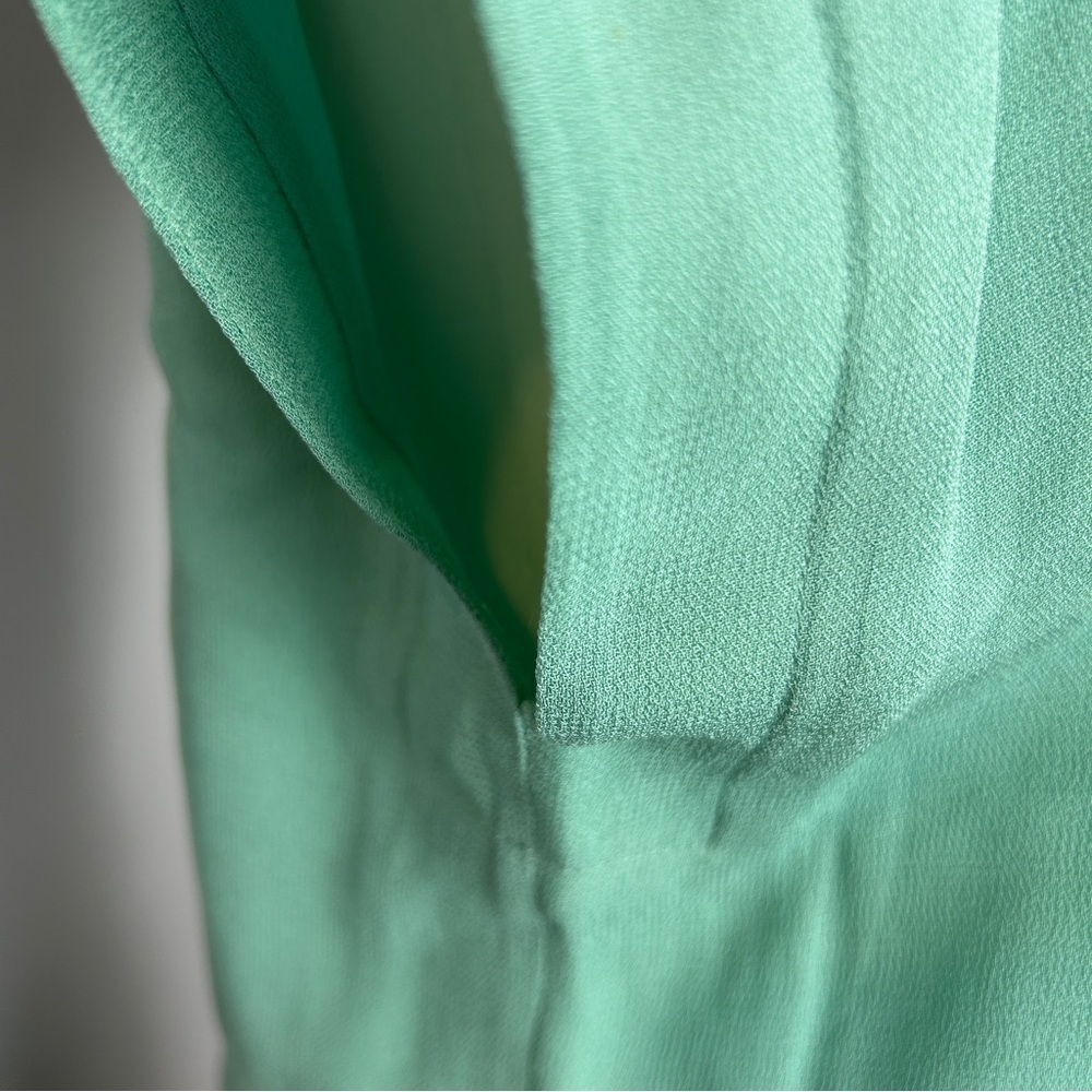 Escada Sport Dafari Chiffon Cap Sleeve Button Dress Size 34 Mint Green - Picture 13 of 15